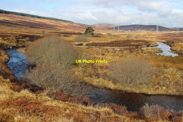 Photo 6"x4" River meanders in Srath Carnaig Kinnauld c2013