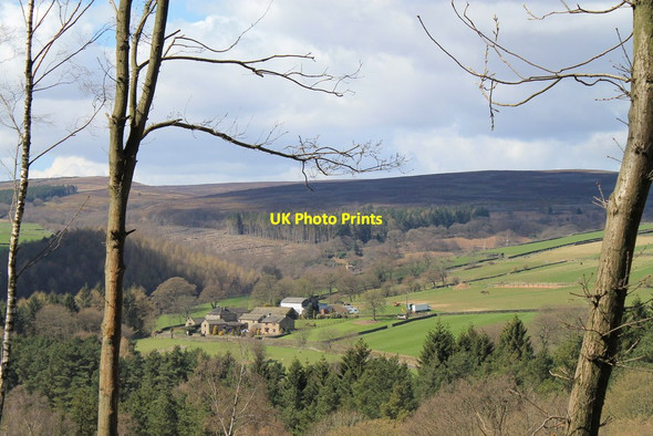Photo 6"x4" View across Agden High Bradfield c2013