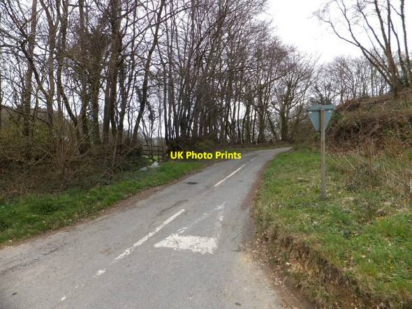 Photo 6"x4" Minor road at Chichacott Down Bridge Okehampton c2013