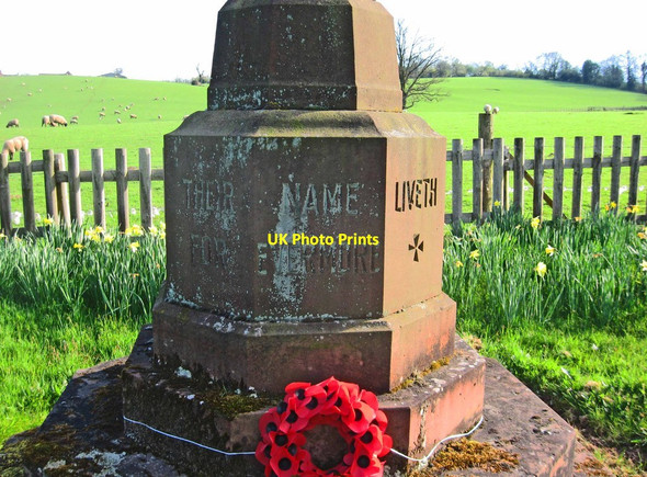 Photo 6"x4" Inscription on War Memorial by the B4196 road, Shrawley, Worcs Frog Pool c2013