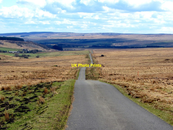 Photo 6"x4" Dere Street south of Featherwood Bellshiel Law c2013