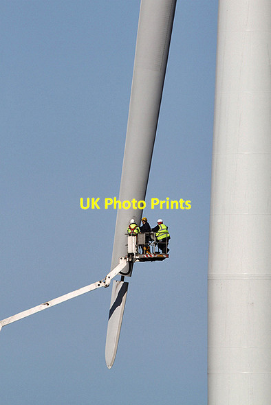 Photo 6"x4" Maintenance work at Drone Hill Wind Farm Long Latch c2013
