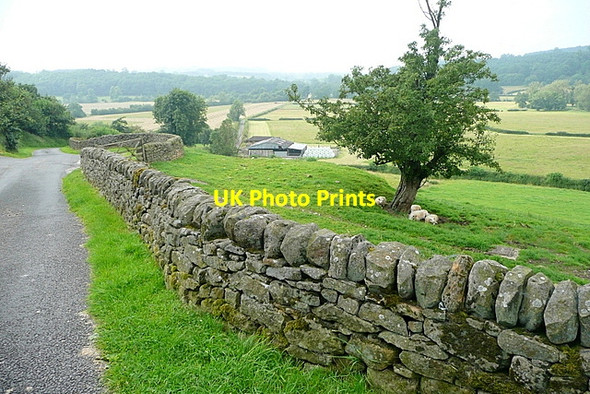 Photo 6"x4" View down Stantonhall Lane Stanton in Peak c2012