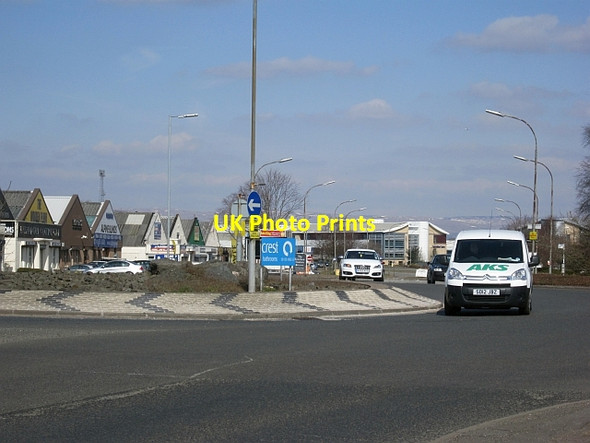Photo 6"x4" Roundabout, Hillington Shieldhall c2013