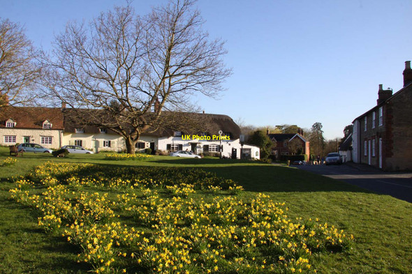 Photo 6"x4" Looking over the Green towards the Bull Great Milton c2013