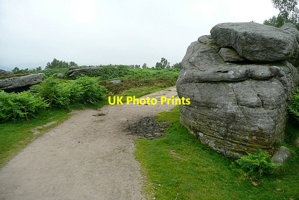 Photo 6"x4" Path on Froggatt Edge Froggatt c2012
