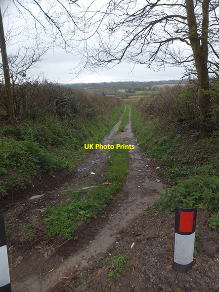 Photo 6"x4" Former road at Culm Cross Trecott c2013
