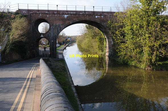 Photo 6"x4" Railway bridge over the Worcester and Birmingham Canal Worcester c2013 P1