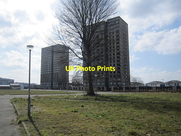 Photo 6"x4" Tower blocks, Kintra Street Govan c2013