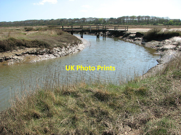 Photo 6"x4" Footbridge in Stiffkey salt marshes Stiffkey c2013