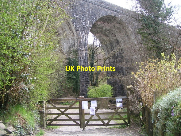 Photo 6"x4" Viaduct carrying the railway over the East Okement River Okehampton c2013