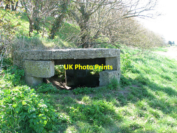 Photo 6"x4" WW1 pillbox beside the path to Stiffkey Greens Stiffkey c2013 P1
