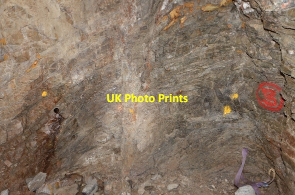 Photo 6"x4" Eas Anie Fault - Cononish Gold Mine Eas Anie c2013