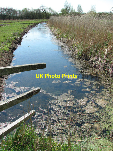 Photo 6"x4" Drainage ditch beside the path to the A47 road, Acle Acle c2013