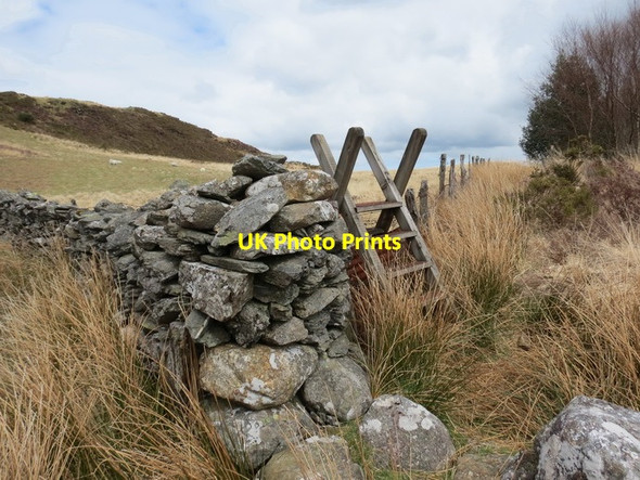 Photo 6"x4" Sticil ysgol Llyn Bychan ladder stile Capel Curig c2013