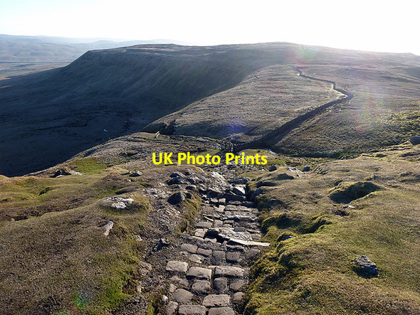 Photo 6"x4" Descending the Swine Tail from Ingleborough Chapel-le-Dale c2013