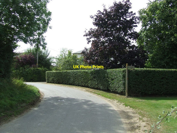 Photo 6"x4" Road And Footpath Sign Belchamp Otten c2012