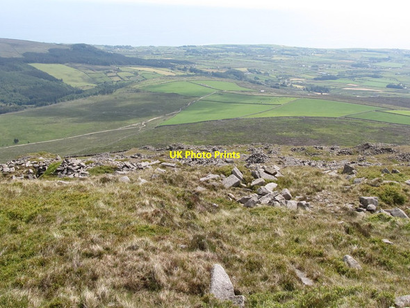 Photo 6"x4" Reclaimed land at Carrick Big viewed from the south-eastern spur of Slieve Binnian Annalong c2011