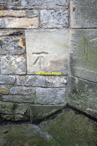 Photo 6"x4" Benchmark on Trinity Church Richmond\/NZ1701 c2012