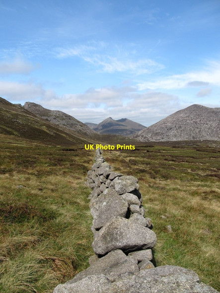 Photo 6"x4" View north-northwest along a wall on Slieve Binnian Annalong c2012