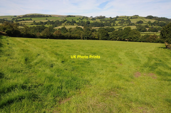 Photo 6"x4" Farmland in the Edw valley Frank's Bridge c2012