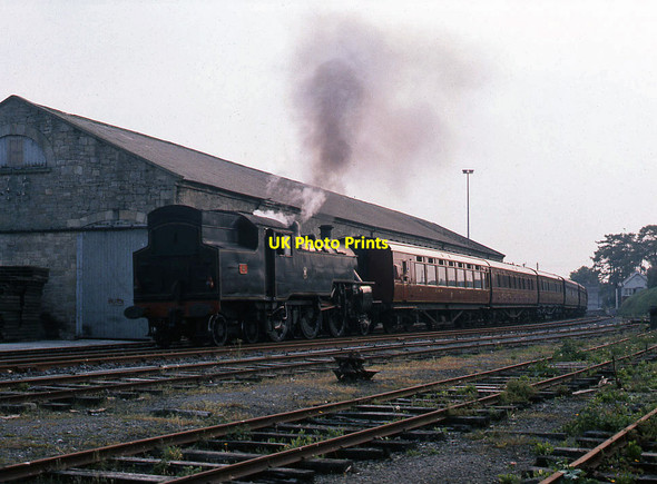 Photo 6"x4" Steam train leaving Roscrea Roscrea c1988