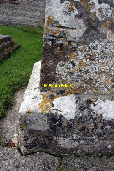 Photo 6"x4" Benchmark on St Mary's Church Maiden Newton c2012