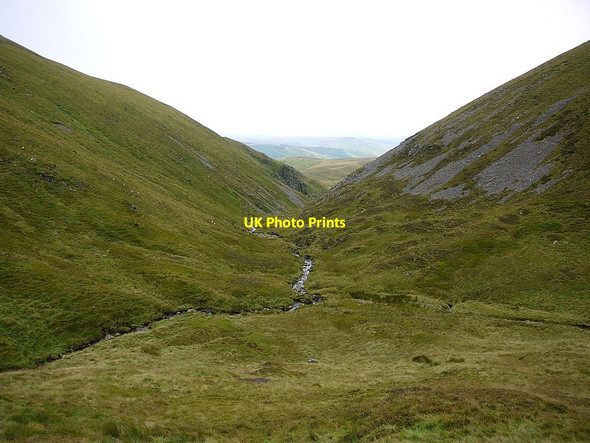 Photo 6"x4" Stream junction in corrie east of the Hen Hole Chevio c2012
