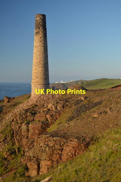 Photo 6"x4" Levant Arsenic Works - Chimney Lower Boscaswell c2012