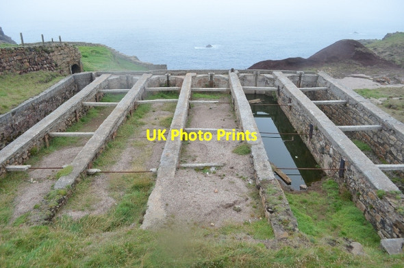Photo 6"x4" Settling Tanks at Trewellard Zawn Lower Boscaswell c2012