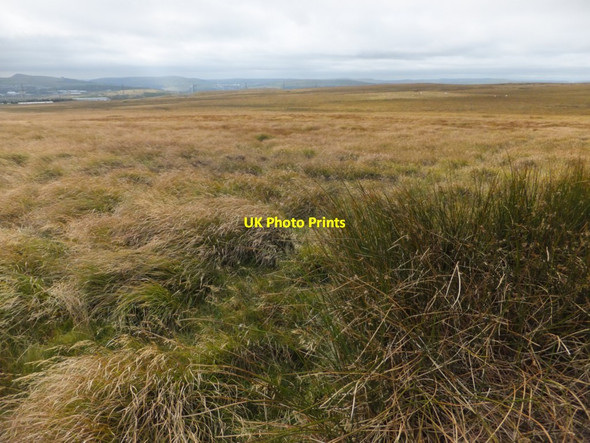 Photo 6"x4" Grassy moorland  above Rassau Industrial Estate Rassau c2012