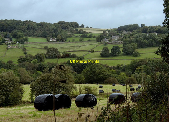 Photo 6"x4" Derwent valley fields below Hazelford Hall Leadmill\/SK2380 c2012