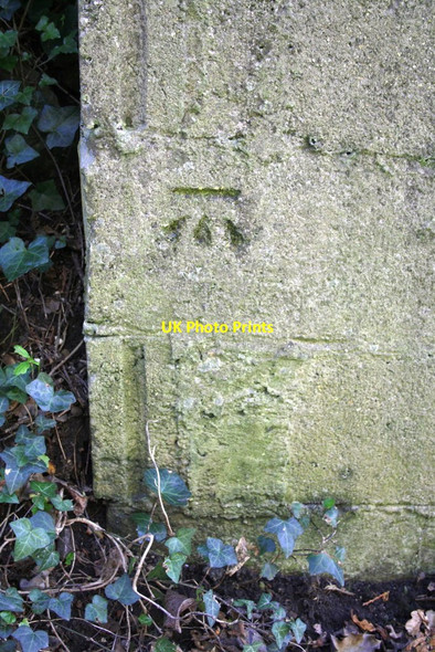 Photo 6"x4" Benchmark on the wall of Colway Lane Lyme Regis c2012
