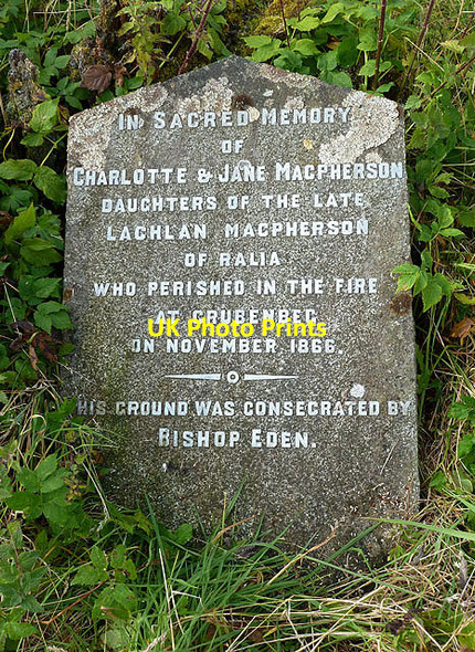 Photo 6"x4" A gravestone at Crubenbeg Etteridge c2012