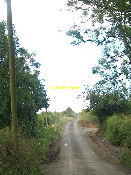 Photo 6"x4" Road ascending a drumlin above Doohallat Madabawn c2012
