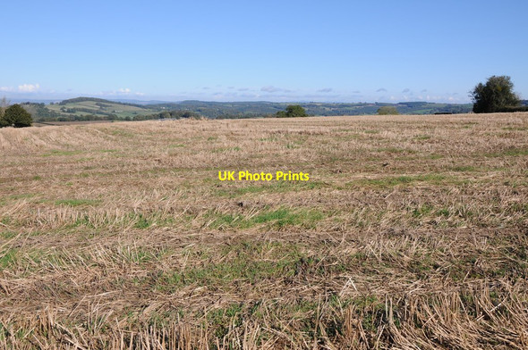 Photo 6"x4" Stubble field at Hillersland Hillersland c2012