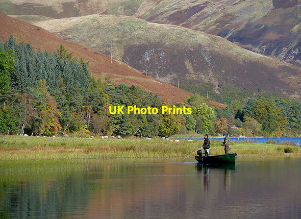Photo 6"x4" Fishing on St Mary's Loch Bowerhope c2012