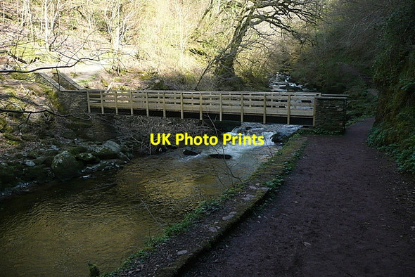 Photo 6"x4" Footbridge over the East Lyn River Lynton c2012