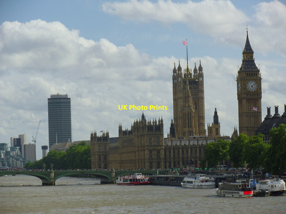 Photo 6"x4" Houses of Parliament seen from the River Thames Westminster c2011
