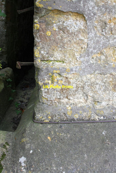 Photo 6"x4" Benchmark on 'Farmers Arms', a former pub Loders c2012
