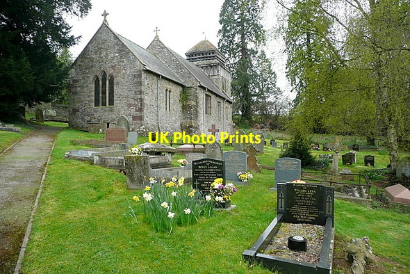 Photo 6"x4" Llanddewi-Rhydderch church Coed Morgan c2012
