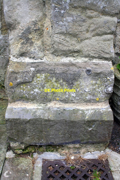 Photo 6"x4" Benchmark on porch buttress of St Mary's Church Axminster c2012