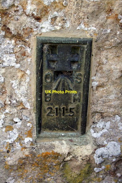 Photo 6"x4" Ordnance Survey flush bracket on Uploders Farm Uploders c2012