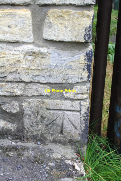 Photo 6"x4" Benchmark on #1 Lyme Road Axminster c2012
