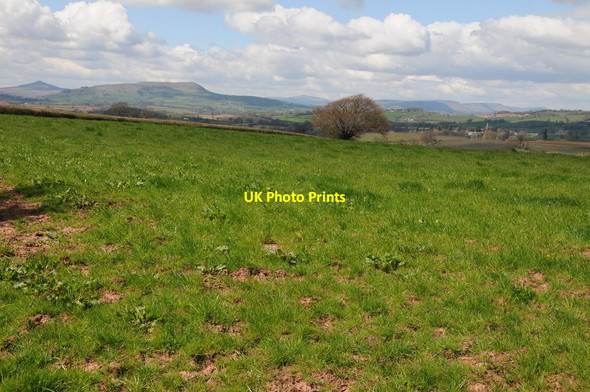 Photo 6"x4" View to the Black Mountains Llanvihangel-Ystern-Llewern c2013