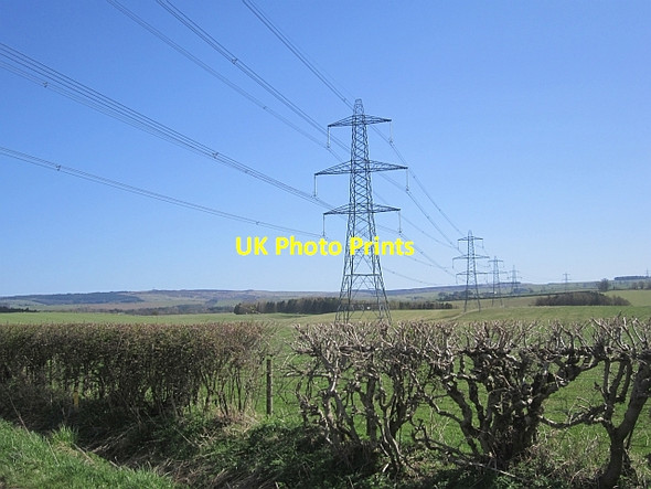 Photo 6"x4" Pylons, Rothill Whittingham c2013