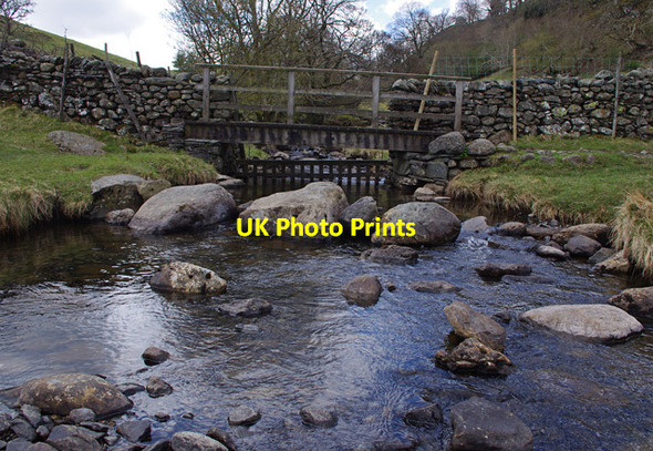 Photo 6"x4" Footbridge over Scrow Beck Bowmanstead c2013