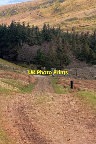 Photo 6"x4" Track Down to the Dam Head, Scar House Reservoir Carle Side c2013
