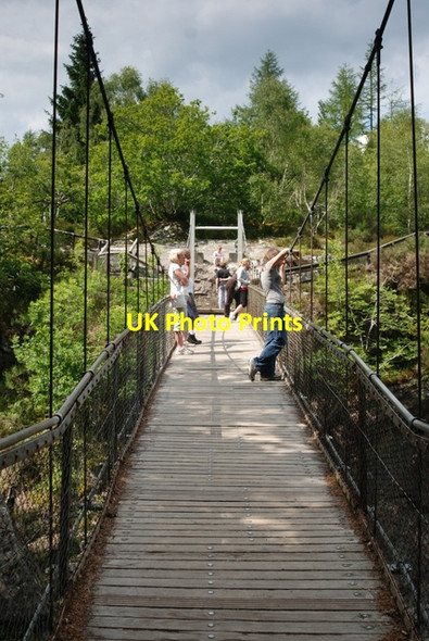 Photo 6"x4" Suspension Bridge At Rogie Falls Craigdarroch\/NH4457 c2011