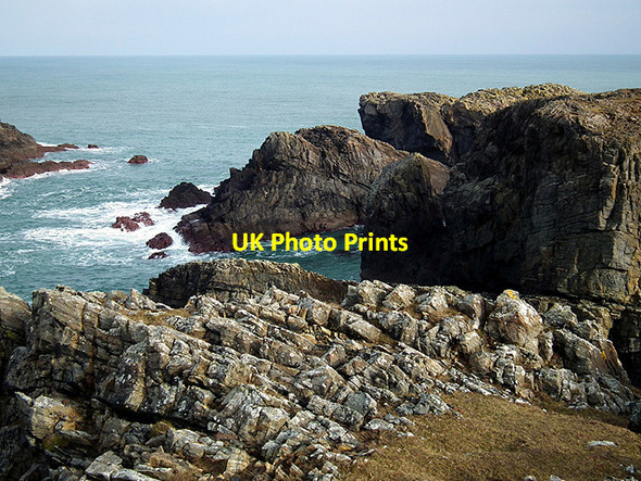 Photo 6"x4" Rocks on the coastline at Butt of Lewis E\u00f2ropaidh c2013